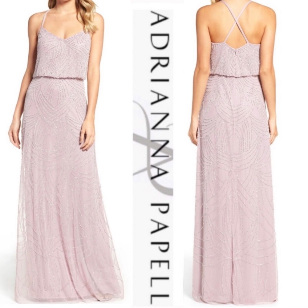 Adrianna Papell beaded blouson dress